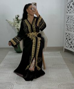 Alternative view of caftan noir et gold