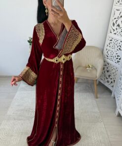 caftan rouge fonce