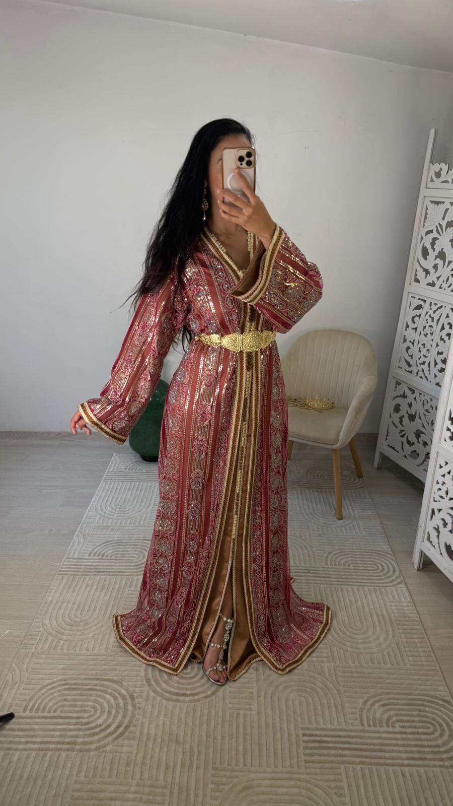 caftan rose fonce